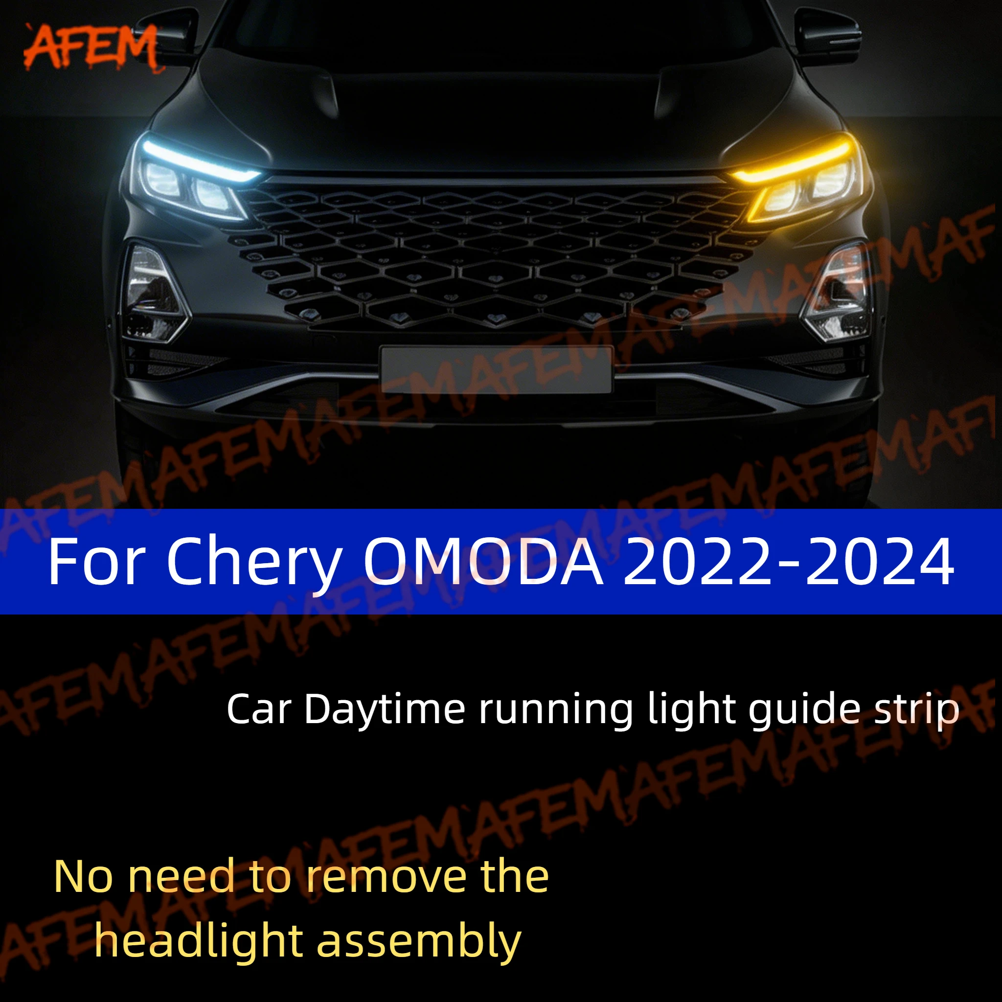 2pcs Car DRL Daytime Running Light Start Scan Style Sequential Flowing Turn Signal Light Ultra-Thin For Chery OMODA 2022-2024
2pcs Car DRL Daytime Running Light Start Scan Style Sequential Flowing Turn Signal Light Ultra-Thin For Chery OMODA 2022-2024