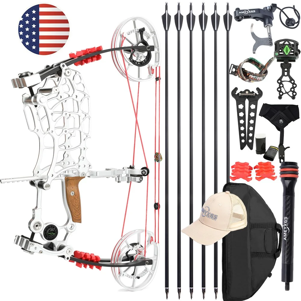 Compound Bow 30-70lbs Adjustable Dual-Purpose 80% Let-off High Speed 420FPS for Hunting Shooting Steel Ball and Target Practice Right Hand Archery
Compound Bow 30-70lbs Adjustable Dual-Purpose 80% Let-off High Speed 420FPS for Hunting Shooting Steel Ball and Target Practice Right Hand Archery