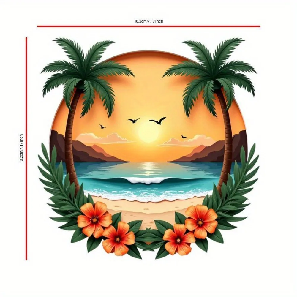 Tropical Sunset Beach Iron On Patches Vibrant Palm Tree & Hibiscus Flower Heat Transfer Stickers for DIY Crafts ' Clothing
Tropical Sunset Beach Iron On Patches Vibrant Palm Tree & Hibiscus Flower Heat Transfer Stickers for DIY Crafts ' Clothing