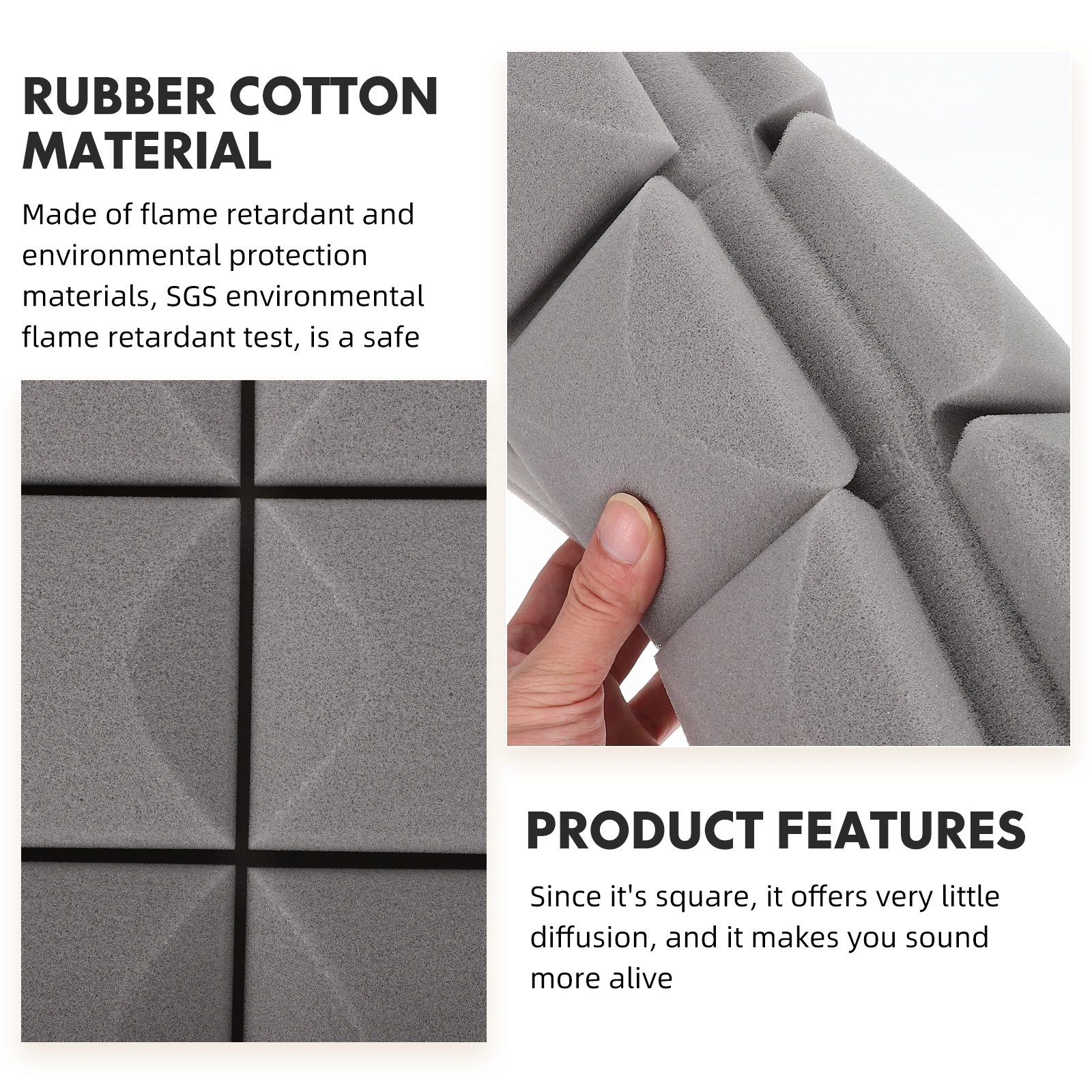 6pcs Sound absorbing Cotton Noise Reduction Panels Acoustic Boards for Studio Movie Theaters Nursery Kids Bedroom
6pcs Sound absorbing Cotton Noise Reduction Panels Acoustic Boards for Studio Movie Theaters Nursery Kids Bedroom