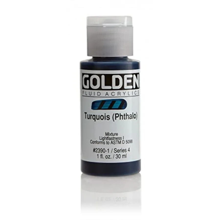 Fluid Acrylics - Turquois Phthalo - 1 oz Bottle
Fluid Acrylics - Turquois Phthalo - 1 oz Bottle