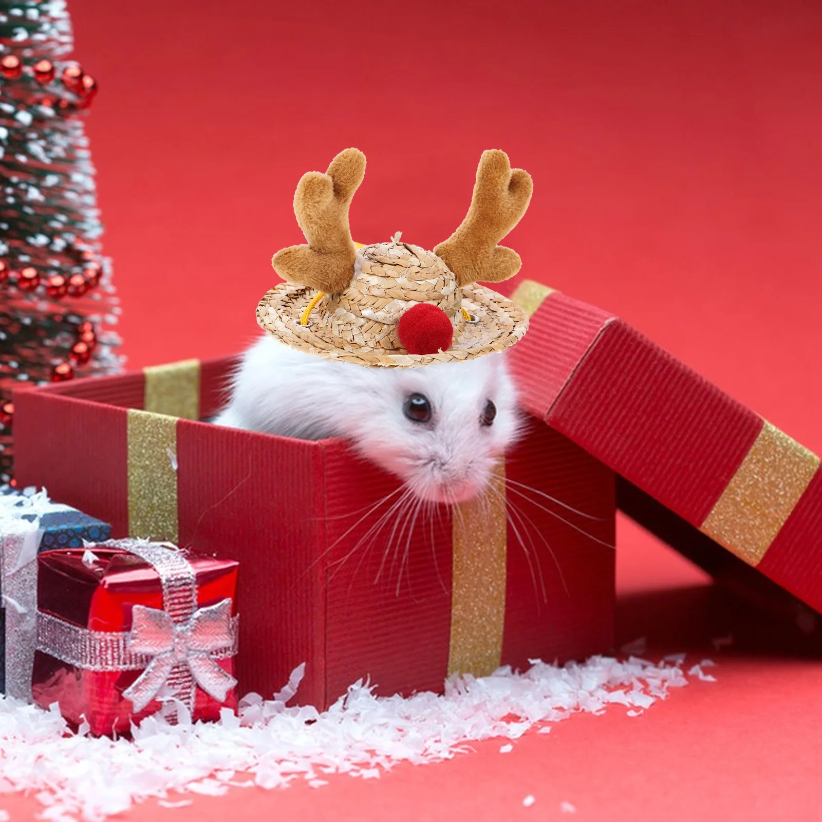 Small Hamster Elk Christmas Hat Adjustable Cartoon Cap Small Animal Xmas Holiday Pet Hat Photo Prop Pet Accessories
Small Hamster Elk Christmas Hat Adjustable Cartoon Cap Small Animal Xmas Holiday Pet Hat Photo Prop Pet Accessories