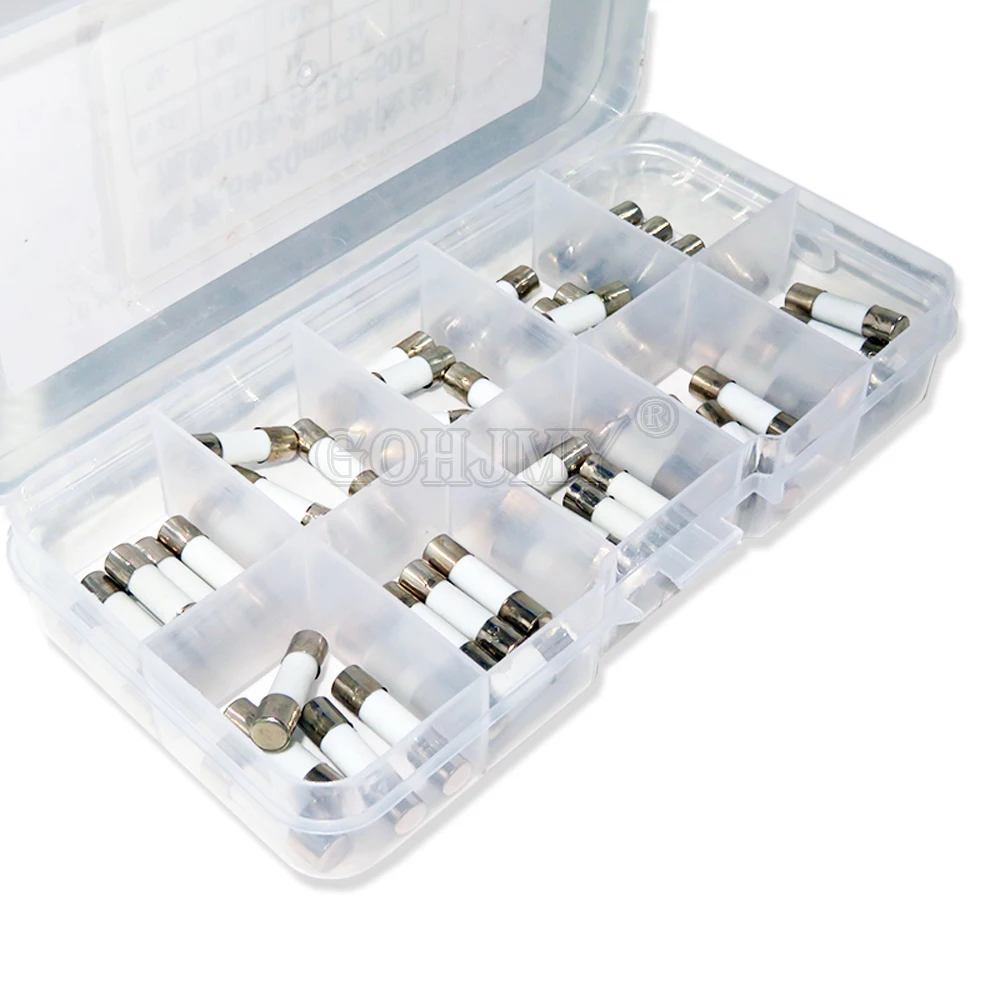 50pcs 5mm x 20mm Ceramics Fuses Kit 0.25A 0.5A 1A 2A 3A 5A 8A 10A 15A 20A 250V Fuse 5*20 Protective Insurance Tube Set new
50pcs 5mm x 20mm Ceramics Fuses Kit 0.25A 0.5A 1A 2A 3A 5A 8A 10A 15A 20A 250V Fuse 5*20 Protective Insurance Tube Set new