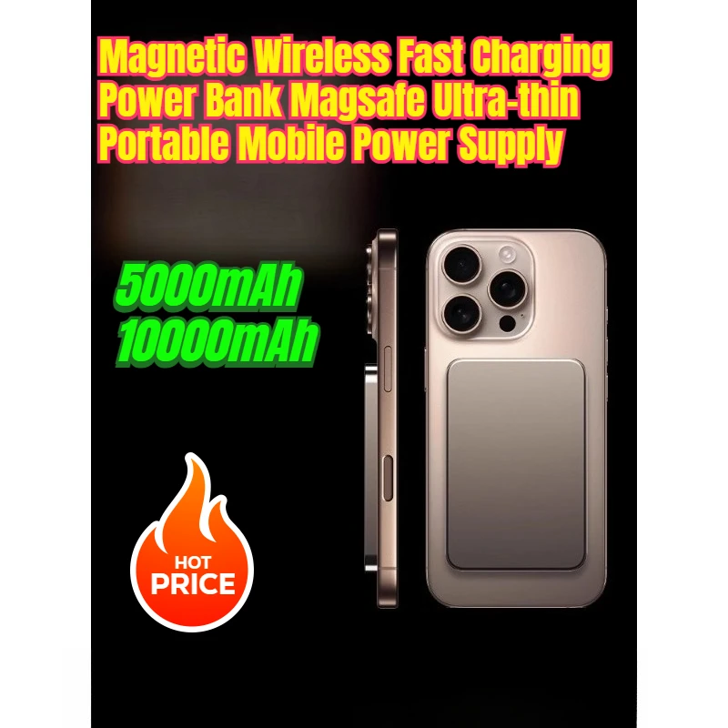 10000mAh Magnetic Wireless Fast Charging Power Bank Magsafe Ultra-thin Portable Mobile Power Supply
10000mAh Magnetic Wireless Fast Charging Power Bank Magsafe Ultra-thin Portable Mobile Power Supply