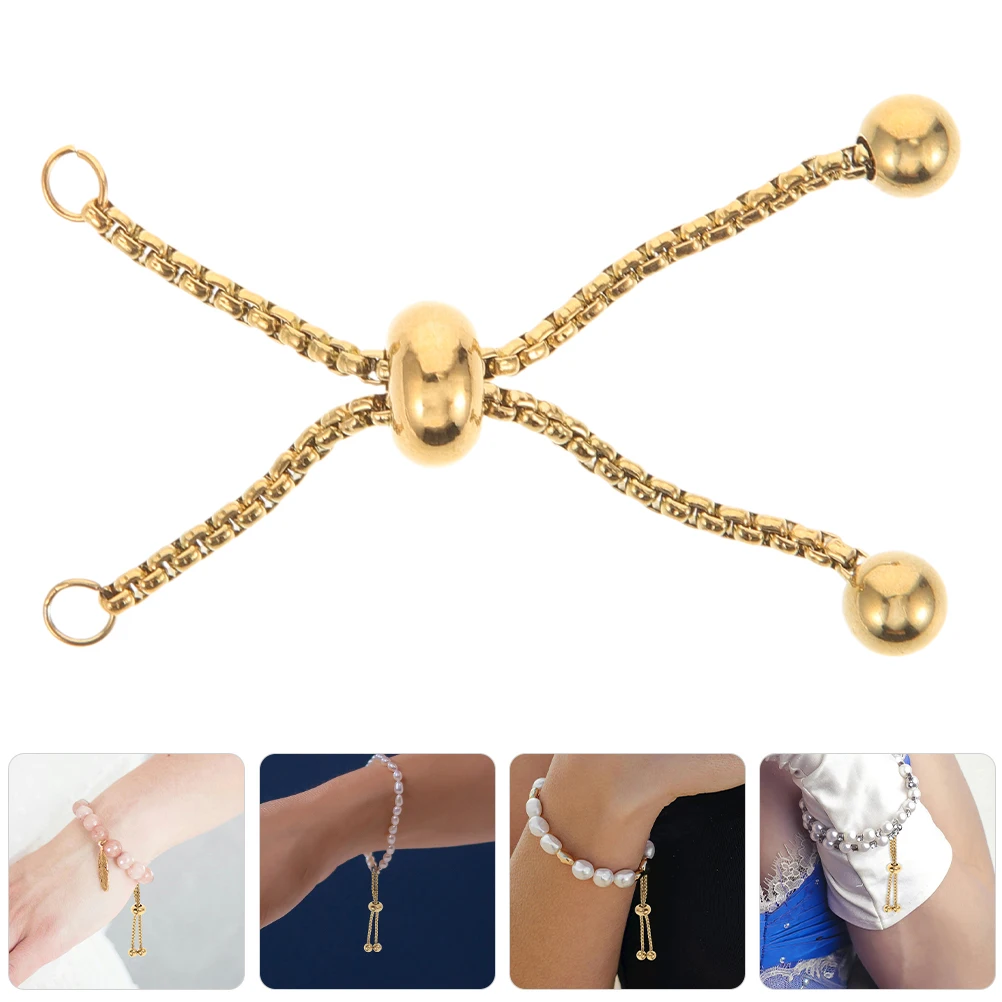 3pcs Extensible Stainless Steel Pearl Bracelet Chains Durable Adjustable Length DIY Slider Extenders for Jewelry Making
3pcs Extensible Stainless Steel Pearl Bracelet Chains Durable Adjustable Length DIY Slider Extenders for Jewelry Making