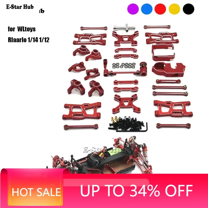 RC Car Metal Upgrade Parts for WLtoys Raarlo 1/14 1/12 Swing Arm Pull Rod SteeRing Components Cup Servo Arm Suspension Bracket
RC Car Metal Upgrade Parts for WLtoys Raarlo 1/14 1/12 Swing Arm Pull Rod SteeRing Components Cup Servo Arm Suspension Bracket
