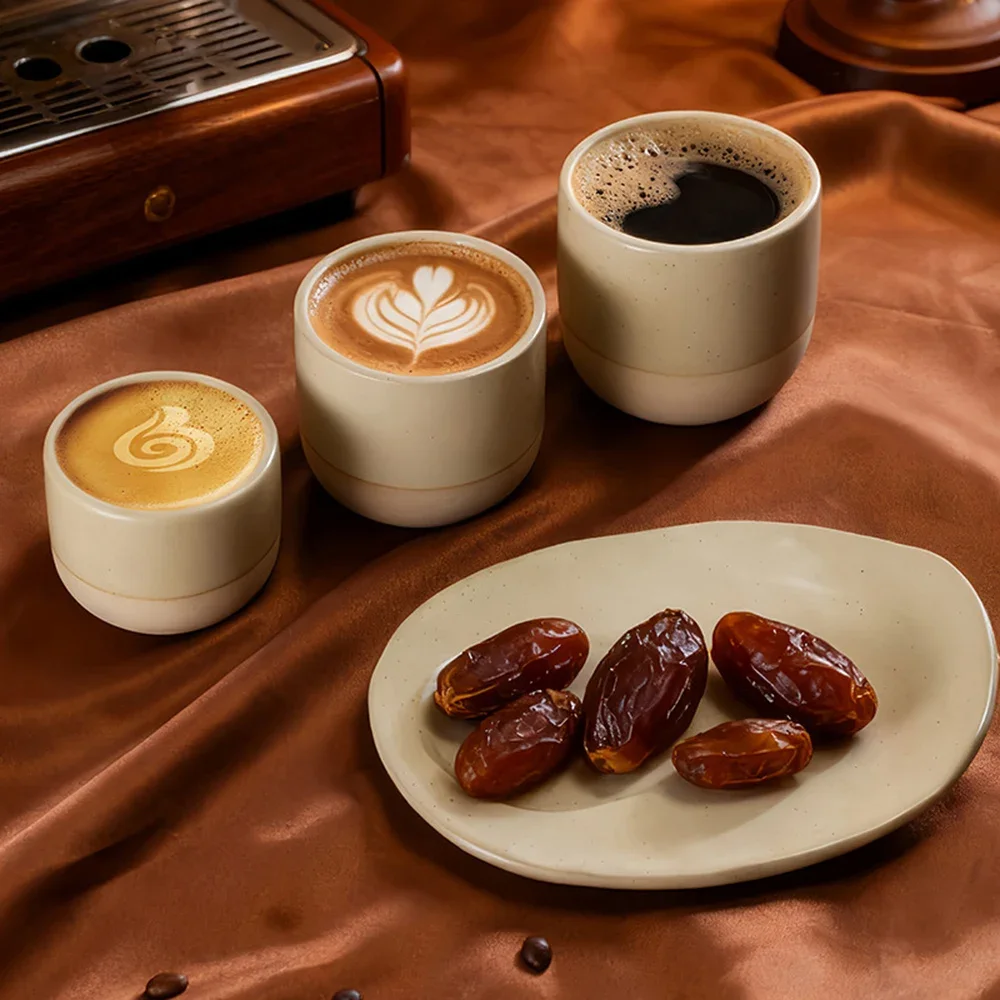 Middle Eastern Ink Dot Cup and Saucer Set Ceramic Espresso Cup 100/180/230ml Retro Stoneware Tea Cup Creative Gift for Friends
Middle Eastern Ink Dot Cup and Saucer Set Ceramic Espresso Cup 100/180/230ml Retro Stoneware Tea Cup Creative Gift for Friends