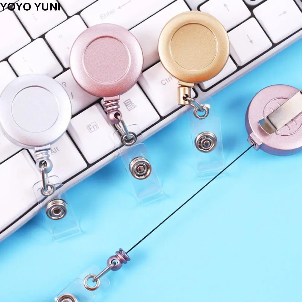 Gold Silver ID Card Holder Anti-Lost Name Tag Retractable Badge Reel Work Card Belt Clip Easy To Pull Buckle School Supplies
Gold Silver ID Card Holder Anti-Lost Name Tag Retractable Badge Reel Work Card Belt Clip Easy To Pull Buckle School Supplies