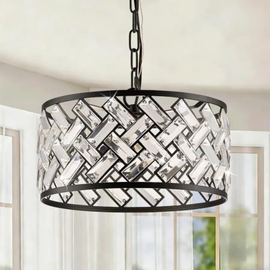Black Crystal Chandelier for Dining Room, Modern 3-Light Semi-Flush Mount in Black Crystal, ETL Listed, 12.4 Round Fixture for
Black Crystal Chandelier for Dining Room, Modern 3-Light Semi-Flush Mount in Black Crystal, ETL Listed, 12.4 Round Fixture for