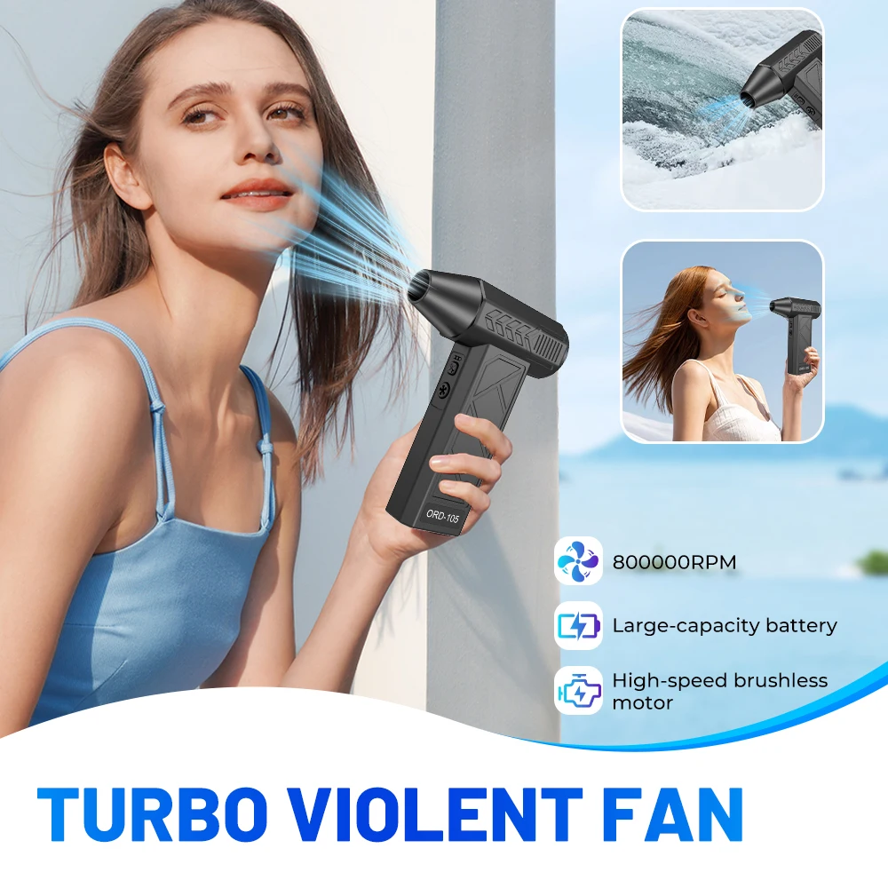 80000RPM Turbo Portable Handheld Fan Led & Power Bank 5-Speed Wind Emergency SOS Type-C Charging Outdoor Multifunctional Tools
80000RPM Turbo Portable Handheld Fan Led & Power Bank 5-Speed Wind Emergency SOS Type-C Charging Outdoor Multifunctional Tools