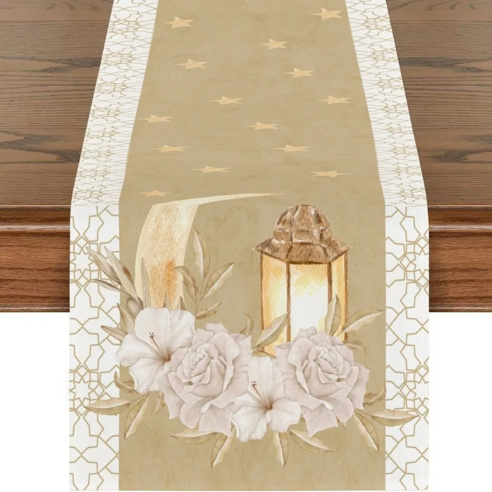 Vintage Ramadan Table Runner 2D Single Print Washable Ramadan Decorations Reusable Elegant Floral Eid Mubarak Table Runner
Vintage Ramadan Table Runner 2D Single Print Washable Ramadan Decorations Reusable Elegant Floral Eid Mubarak Table Runner