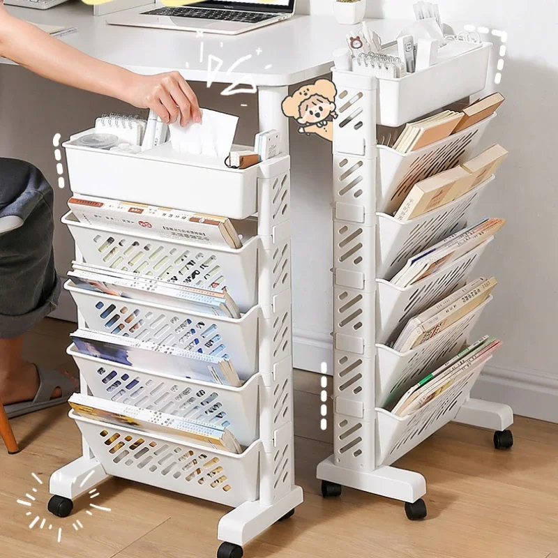 Simple Movable Book Shelf on Wheels 5/6 Layers Bookshelf Movable Floor Small Cart Book Storage Shelf Pen Holder Office Supplies
Simple Movable Book Shelf on Wheels 5/6 Layers Bookshelf Movable Floor Small Cart Book Storage Shelf Pen Holder Office Supplies