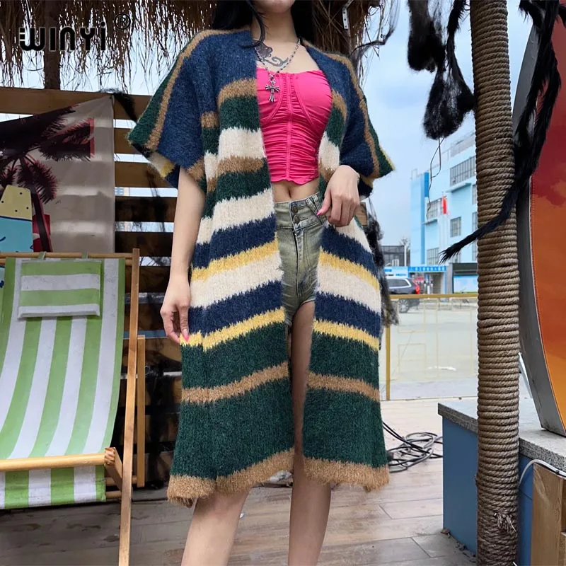 WINYI African fashion winter coat women Striped printed high quality elastic knitted cardigan Warm Female winter abaya
WINYI African fashion winter coat women Striped printed high quality elastic knitted cardigan Warm Female winter abaya