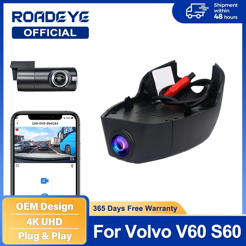 2160P DVR Dashcam Recorder Cam 4K Dash Camera UHD Recorder Cameras Auto WiFi APP Monitor For Volvo V60 S60 2019~2022
2160P DVR Dashcam Recorder Cam 4K Dash Camera UHD Recorder Cameras Auto WiFi APP Monitor For Volvo V60 S60 2019~2022