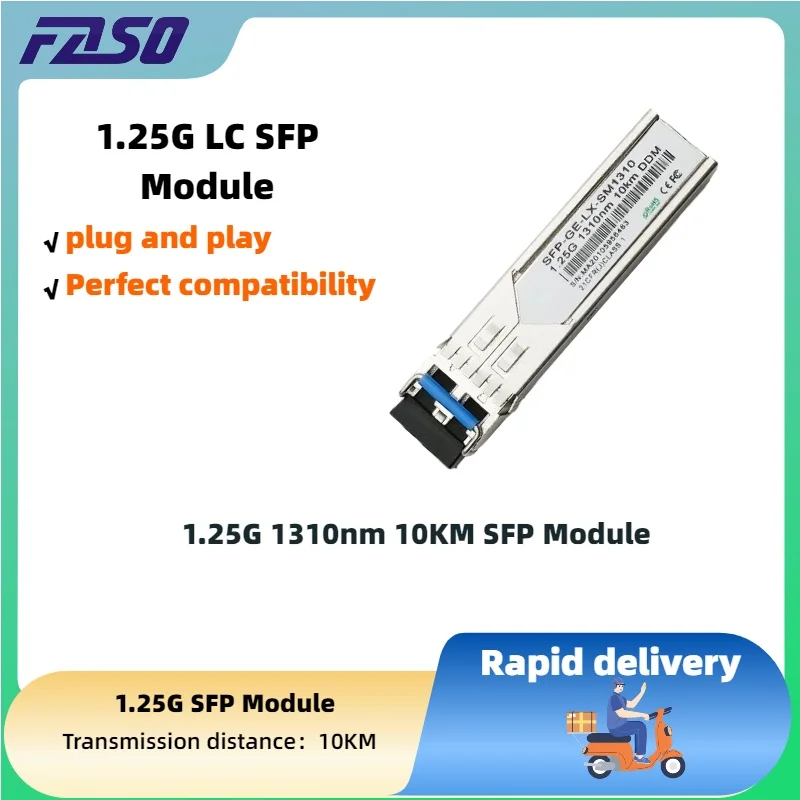 SFP Модуль Ethernet 1.25G LC 10KM 1310nm одномодовый двойной оптический волоконно-оптический модуль с коммутатором Ethernet Cisco/Mikrotik
SFP Модуль Ethernet 1.25G LC 10KM 1310nm одномодовый двойной оптический волоконно-оптический модуль с коммутатором Ethernet Cisco/Mikrotik