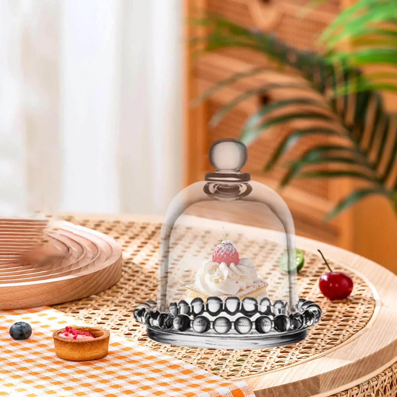 Glass Small Cake Display Stand with Dome for Window Displays, Dessert Serving Tray, Round
Glass Small Cake Display Stand with Dome for Window Displays, Dessert Serving Tray, Round