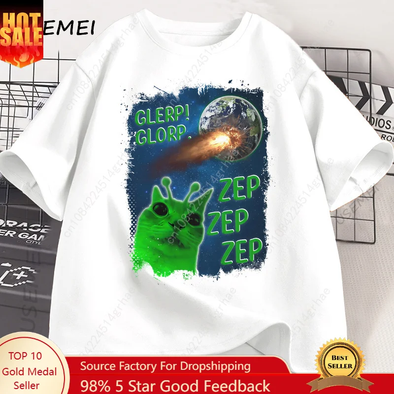 Funny Alien Cat T-Shirt Men Women Humor Brainrot T Shirt Silly Cats Joke T Shirts Cotton Short Sleeve Harajuku Tees Streetwear
Funny Alien Cat T-Shirt Men Women Humor Brainrot T Shirt Silly Cats Joke T Shirts Cotton Short Sleeve Harajuku Tees Streetwear