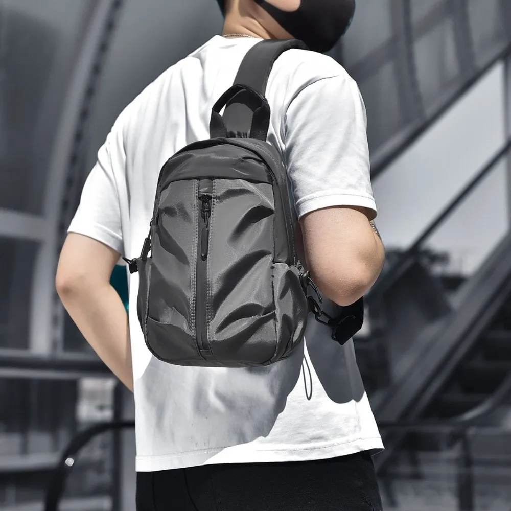 Простая мужская нагрудная сумка-оксфорд, однотонная многофункциональная спортивная сумка через плечо, водонепроницаемая нейлоновая сумка на плечо для отдыха, фитнеса
Простая мужская нагрудная сумка-оксфорд, однотонная многофункциональная спортивная сумка через плечо, водонепроницаемая нейлоновая сумка на плечо для отдыха, фитнеса