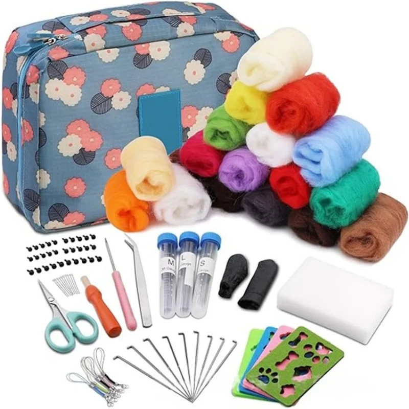 Colorful Felting Wool Needle Felting Kit with Tools for Handmade Felt Fabric Materials Ideal for Crafting And DIY Projects
Colorful Felting Wool Needle Felting Kit with Tools for Handmade Felt Fabric Materials Ideal for Crafting And DIY Projects