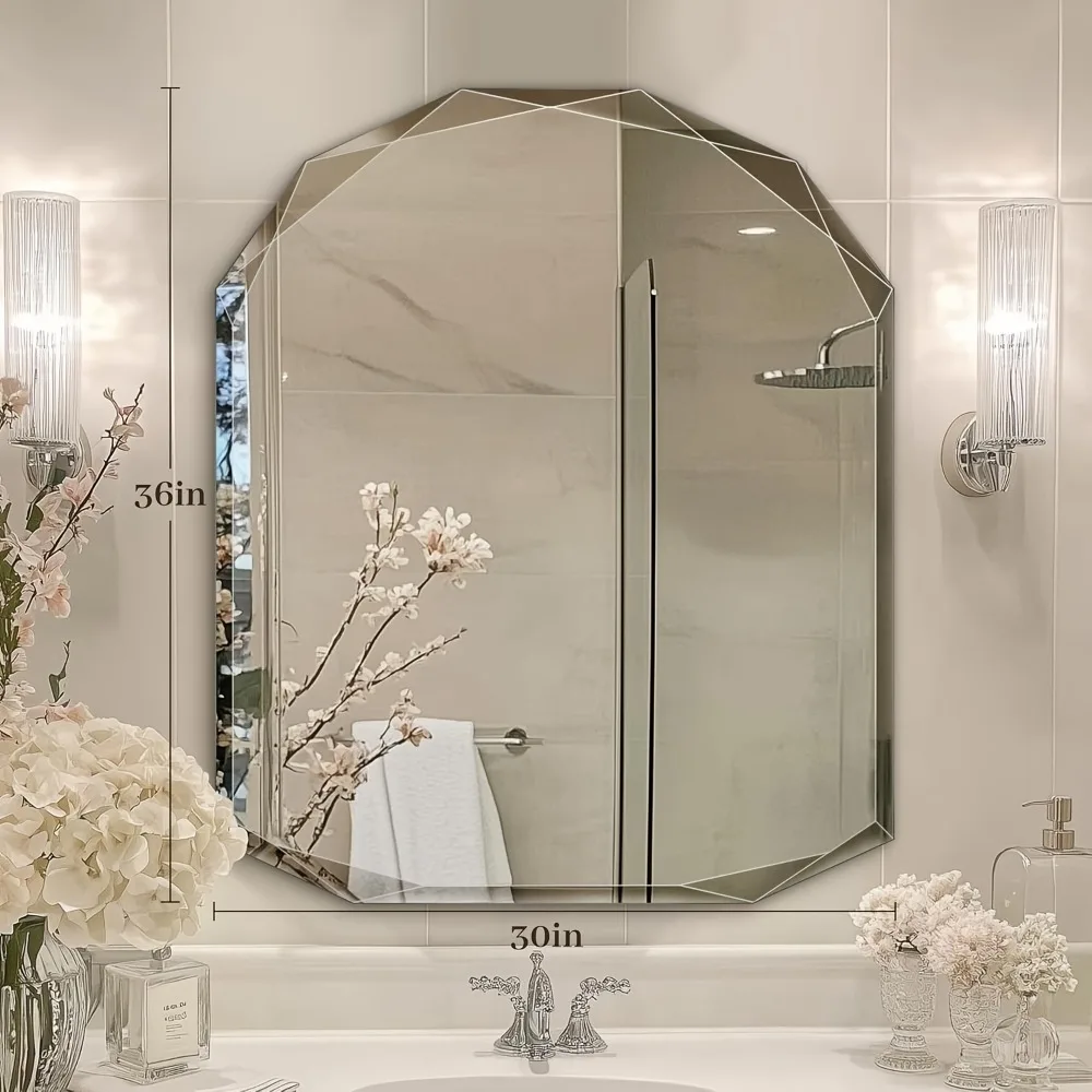 Furnbar Wall-mounted Bathroom Vanity Mirror, Suitable for The Curved Top Mirror Surface Placed Above The Sink
Furnbar Wall-mounted Bathroom Vanity Mirror, Suitable for The Curved Top Mirror Surface Placed Above The Sink