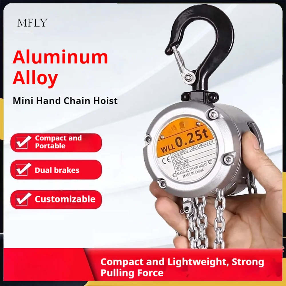 Mini Hand Chain Hoist Hook Mount 0.25/0.5 Ton Capacity 3meter Lift CE Certificate Portable Manual Lever Block Lifting
Mini Hand Chain Hoist Hook Mount 0.25/0.5 Ton Capacity 3meter Lift CE Certificate Portable Manual Lever Block Lifting