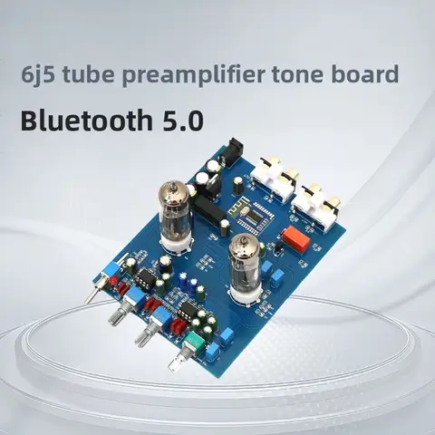 High-Fidelity HIFI Tube Preamplifier 6J5 Tube Preamplifier Tone Control Board with Treble and Bass Bluetooth 5.0 Board