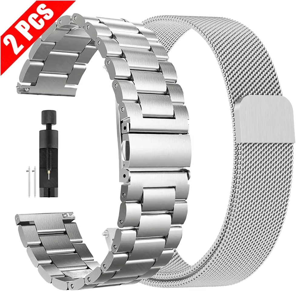 2Pcs 20mm 22mm Stainless Steel+Milanese Strap for Samsung Galaxy Watch 7 6 5 4 44mm 40mm 6Classic 47mm Metal Bracelet Correeas
2Pcs 20mm 22mm Stainless Steel+Milanese Strap for Samsung Galaxy Watch 7 6 5 4 44mm 40mm 6Classic 47mm Metal Bracelet Correeas
