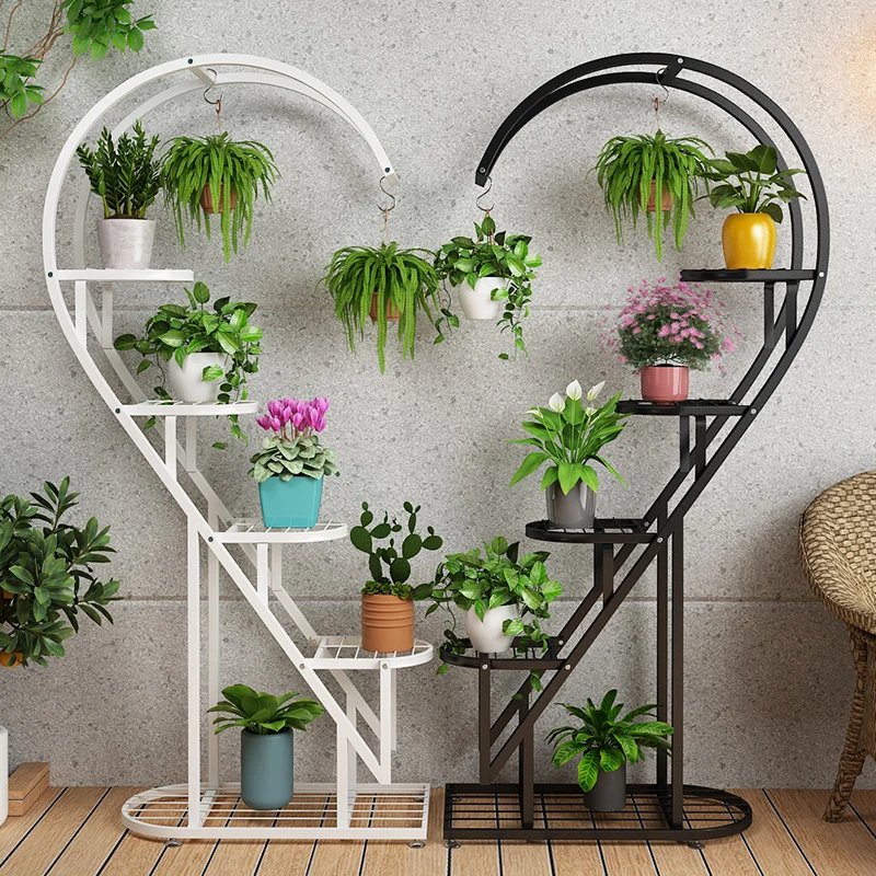 Flower rack Balcony flower pot hanger Outdoor living room Floor-to-ceiling multi-layer decoration Indoor wrought iron heart-shap
Flower rack Balcony flower pot hanger Outdoor living room Floor-to-ceiling multi-layer decoration Indoor wrought iron heart-shap