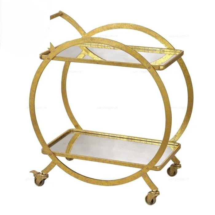 3 Tiers Hotel and Home Furniture Luxury Gold Metal Frame Bar Carts Drink Trolley
3 Tiers Hotel and Home Furniture Luxury Gold Metal Frame Bar Carts Drink Trolley
