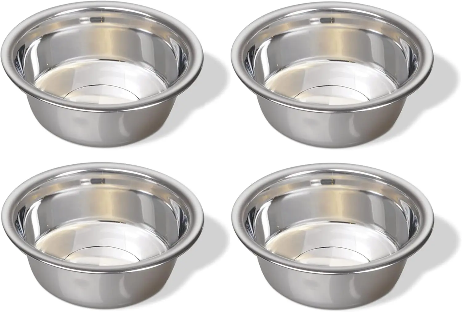 4-Pack Stainless Steel Dog Bowls, 6.75 Cup Capacity for Food and Water - Check Size Options
4-Pack Stainless Steel Dog Bowls, 6.75 Cup Capacity for Food and Water - Check Size Options