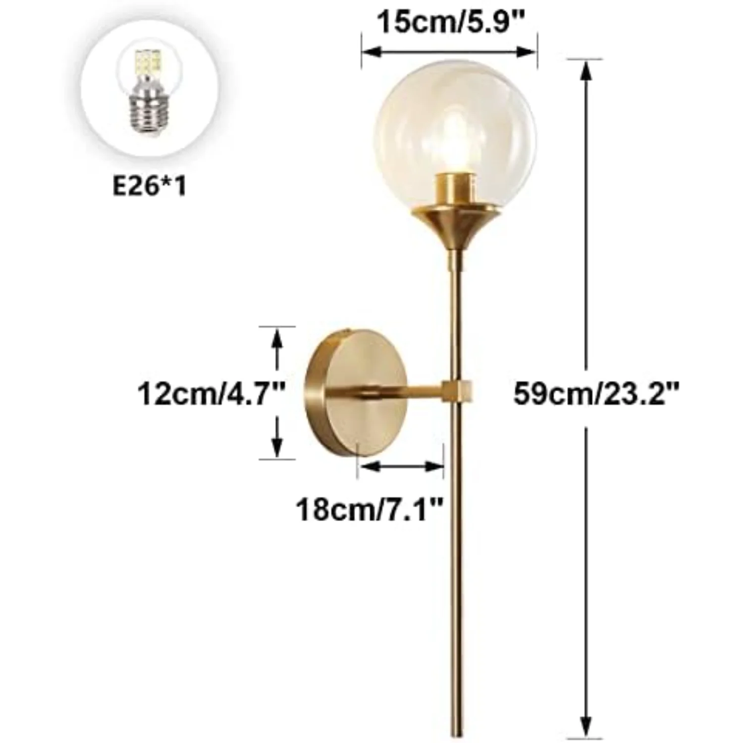 Clear Bubble Glass Mounted Sconce Light Set of 2 Modern Brass Gold Long Pole Sconce Lighting Set of Two Mid Century Vintage B
Clear Bubble Glass Mounted Sconce Light Set of 2 Modern Brass Gold Long Pole Sconce Lighting Set of Two Mid Century Vintage B