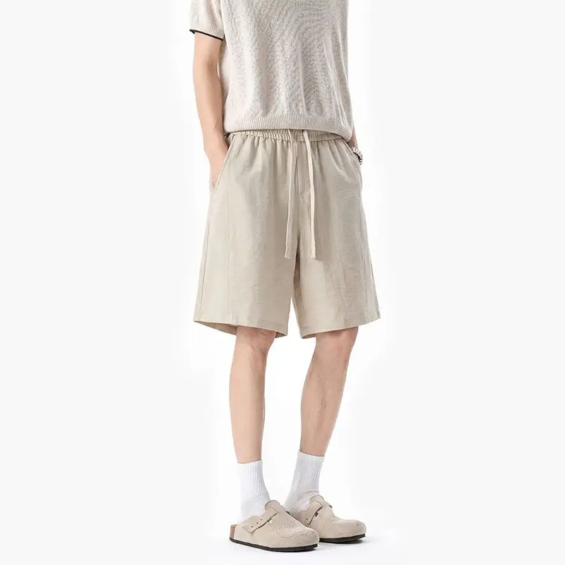Men's Solid Color Cotton Linen Shorts Elastic Drawstring Waist Straight Leg 5-Points Pants Casual Versatile Thin Sportswear
Men's Solid Color Cotton Linen Shorts Elastic Drawstring Waist Straight Leg 5-Points Pants Casual Versatile Thin Sportswear