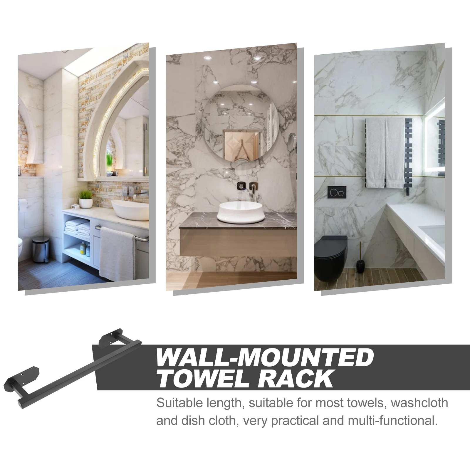Wall Mounted Stainless Steel Towel Rack 40cm Octagonal Single Pole Black Bathroom Bar Holder Kitchen Shower Multi for Bathroom
Wall Mounted Stainless Steel Towel Rack 40cm Octagonal Single Pole Black Bathroom Bar Holder Kitchen Shower Multi for Bathroom