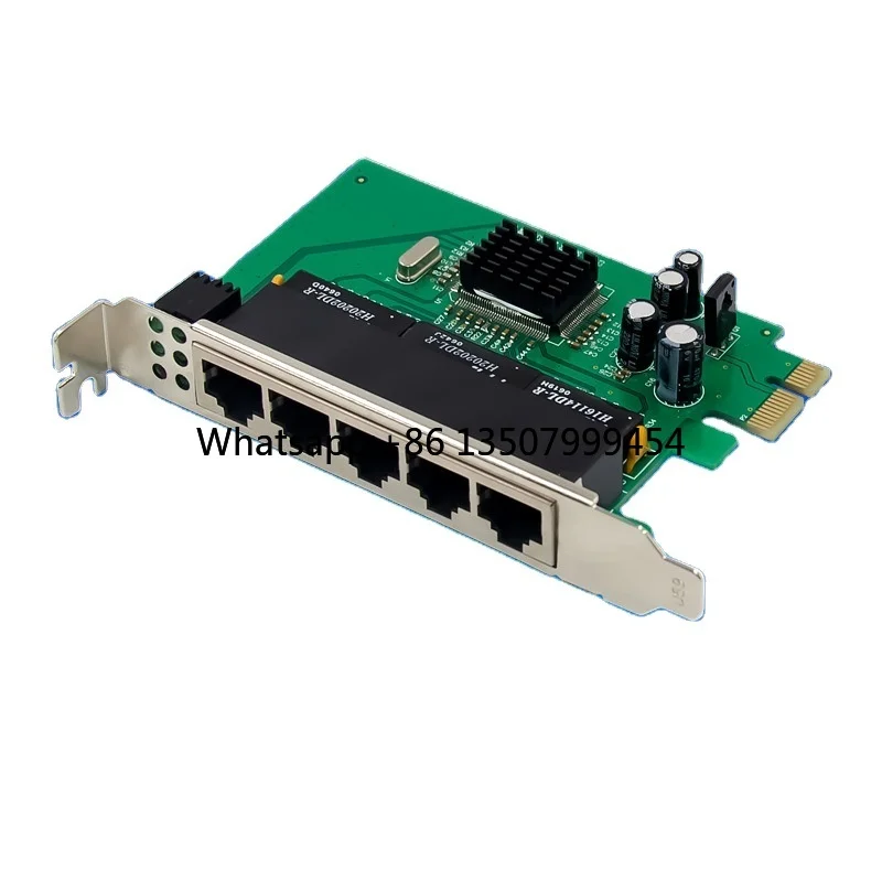PCIe X1 IP175 Five-Port 10 Gbps Fast Ethernet Copper LAN Switch Board with VLAN SNMP QoS Support
PCIe X1 IP175 Five-Port 10 Gbps Fast Ethernet Copper LAN Switch Board with VLAN SNMP QoS Support