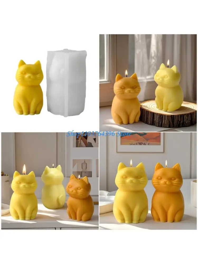 Подробная силиконовая форма в форме кошек, прочный дизайн, срок службы, инструменты для изготовления свечей, идеально подходящие 
Подробная силиконовая форма в форме кошек, прочный дизайн, срок службы, инструменты для изготовления свечей, идеально подходящие