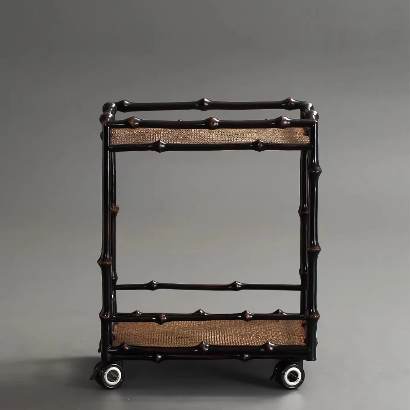 Mobile tea cabinet, tea cart side shelves, solid wood home
Mobile tea cabinet, tea cart side shelves, solid wood home