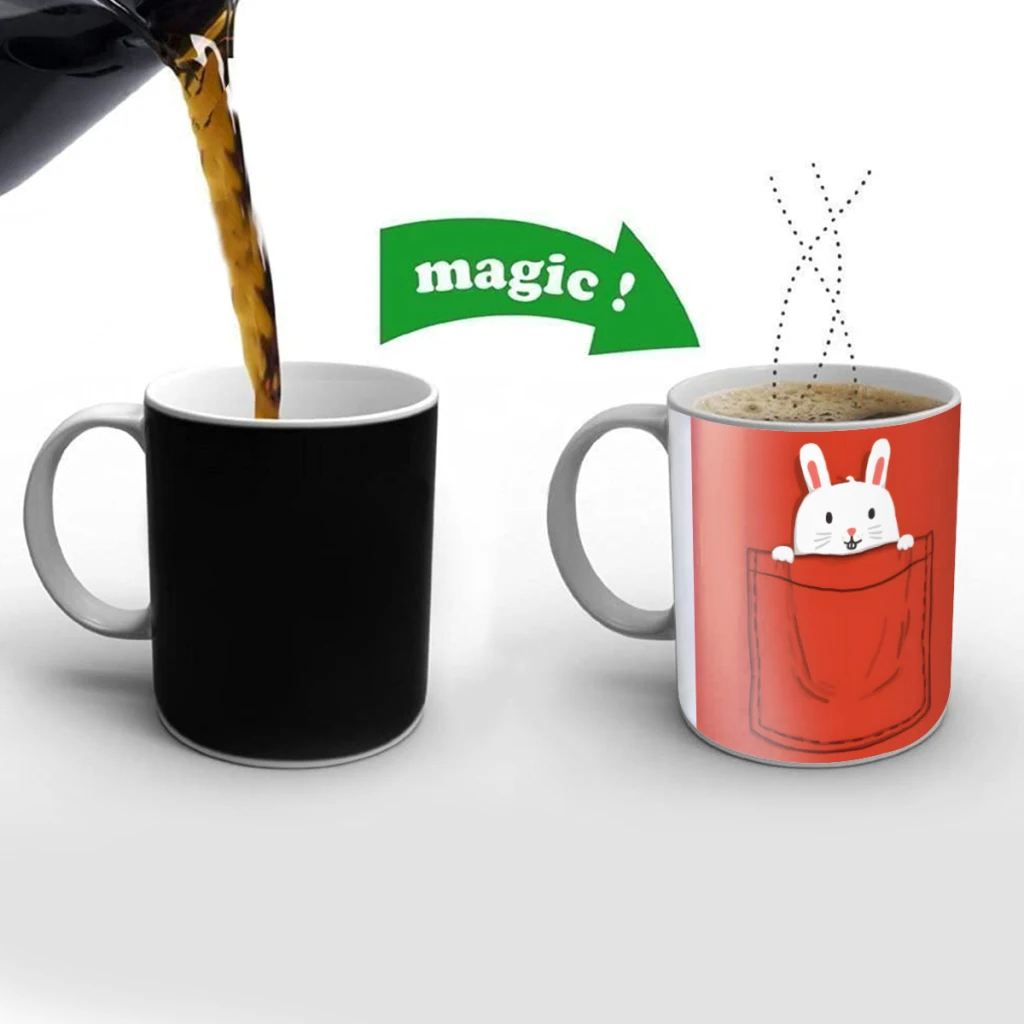 Pocket pet bunny Creativity Change Color Chang mug Ceramic mug Hot Coffee Cup Breakfast Cup Mug Friend Gift
Pocket pet bunny Creativity Change Color Chang mug Ceramic mug Hot Coffee Cup Breakfast Cup Mug Friend Gift
