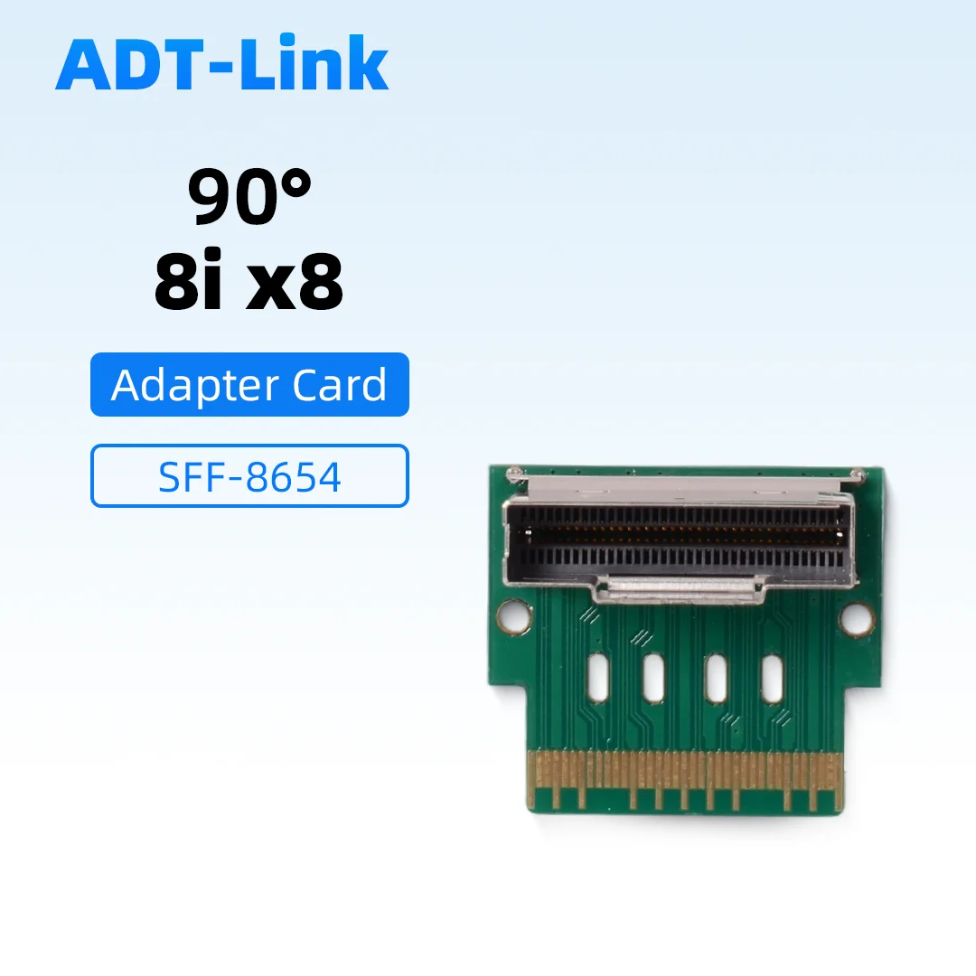 90 Degree Steering SFF-8654 8i X8 Interface Protection Card Adapter 90 ° Gold Finger Function Signal Line PIN To PIN Connection
90 Degree Steering SFF-8654 8i X8 Interface Protection Card Adapter 90 ° Gold Finger Function Signal Line PIN To PIN Connection