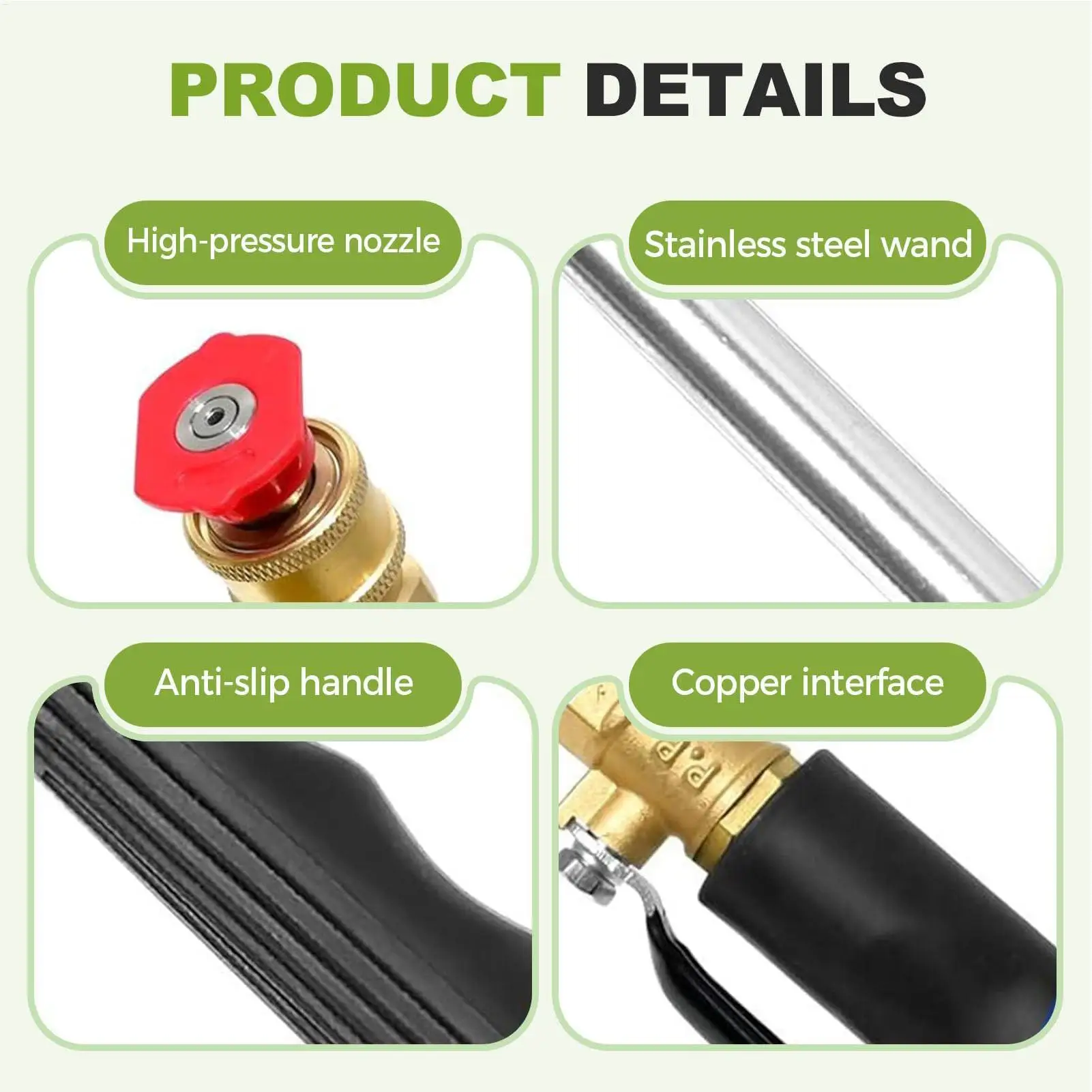 Pressure Washer Wand For Garden Hose Anti-Slip 3 Modes Adjustable Ergonomic Power Washer Wand Hose Nozzle For Gutter Lawn Yard
Pressure Washer Wand For Garden Hose Anti-Slip 3 Modes Adjustable Ergonomic Power Washer Wand Hose Nozzle For Gutter Lawn Yard