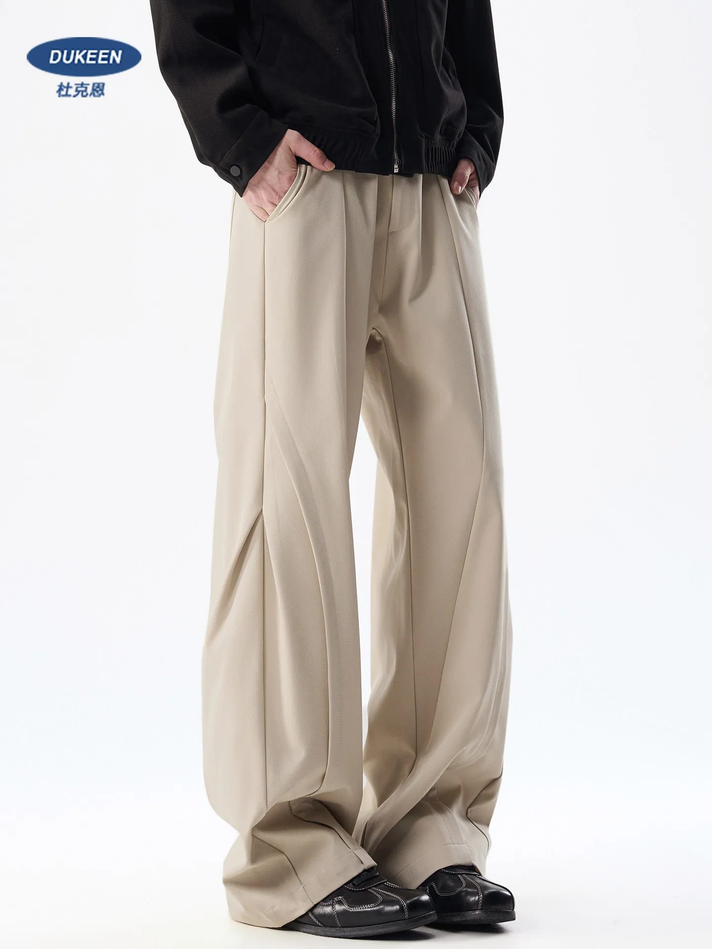 DUKEEN Men's Wide Leg Pleated Trousers Loose Fit High Waist Casual Streetwear Baggy Slacks Korean Vintage Style
DUKEEN Men's Wide Leg Pleated Trousers Loose Fit High Waist Casual Streetwear Baggy Slacks Korean Vintage Style