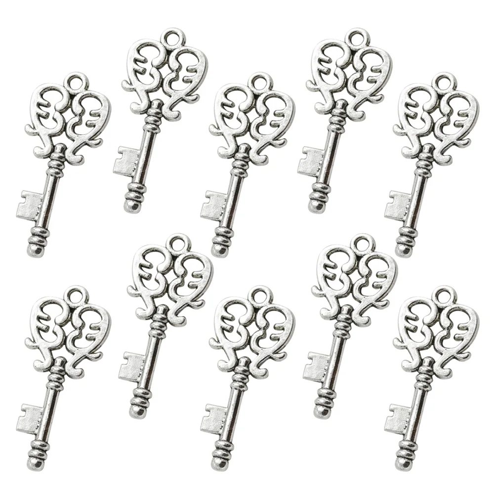 10PCS Key Shape Pendant Hollow Out Silver Alloy DIY Jewelry Making Charms for Necklace Bracelet Crafting Accessories
10PCS Key Shape Pendant Hollow Out Silver Alloy DIY Jewelry Making Charms for Necklace Bracelet Crafting Accessories