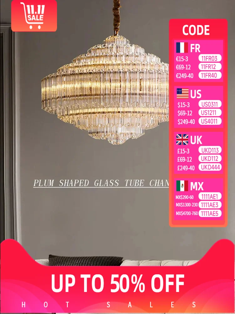 Modern Luxury Glass Crystal Chandelier Lighting Brown Designer Decoration Big Classic Hanging Lamps Living Room Home-appliance
Modern Luxury Glass Crystal Chandelier Lighting Brown Designer Decoration Big Classic Hanging Lamps Living Room Home-appliance