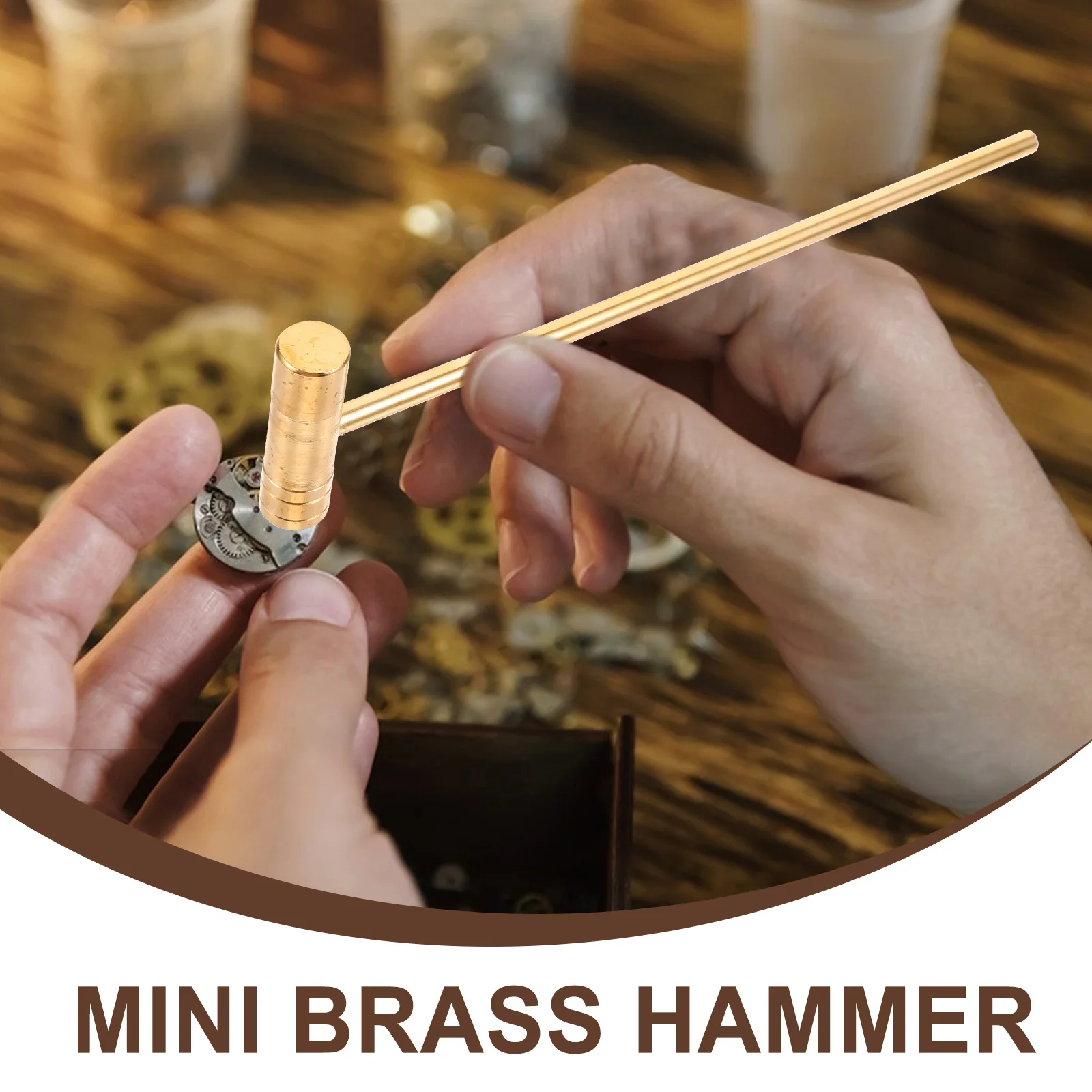 Watch Repair Mini Hammer Solid Brass Portable Tool for Jewelry Making Mallet Small Mallet Hammer Multifunction
Watch Repair Mini Hammer Solid Brass Portable Tool for Jewelry Making Mallet Small Mallet Hammer Multifunction