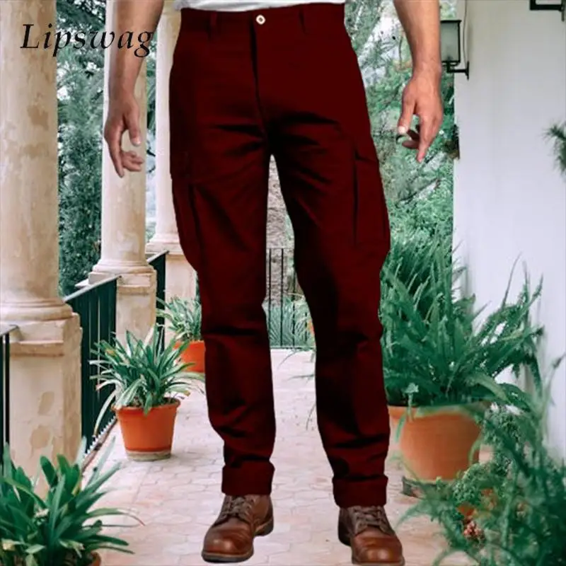 Stylish Men's Loose Cargo Pants Spring Autumn Daily Casual Breathable Straight Trousers Vintage Mens Solid Color Textured Pants
Stylish Men's Loose Cargo Pants Spring Autumn Daily Casual Breathable Straight Trousers Vintage Mens Solid Color Textured Pants