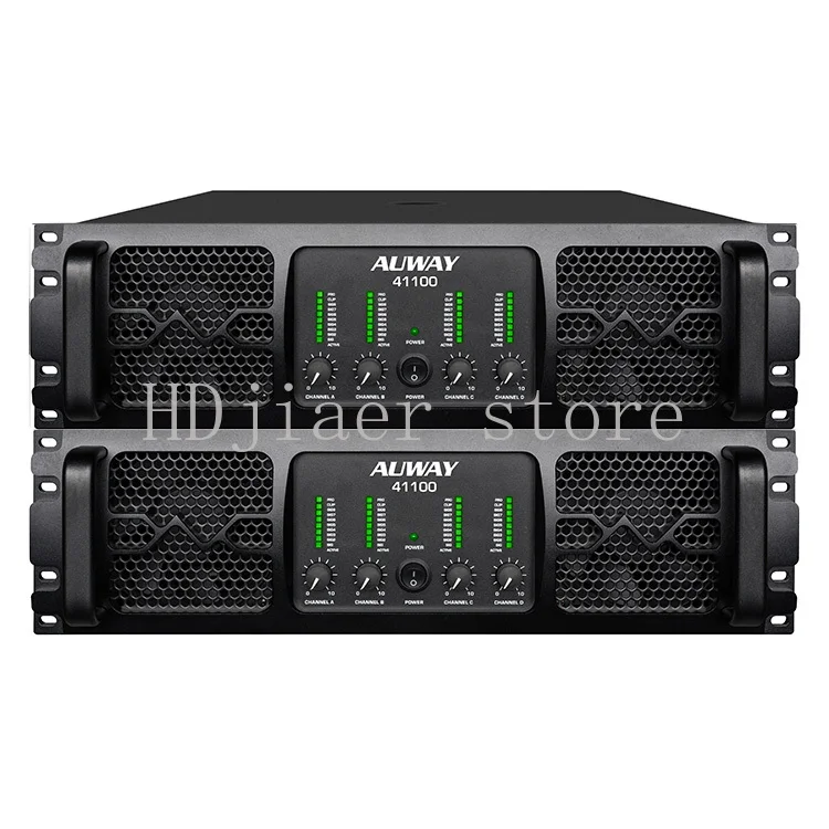 41100 H-Class 3U Rack Mount Power Amplifier 4x1100W 4Ω Stable Load Metal Shell Professional Audio Amp for Live Stage Use
41100 H-Class 3U Rack Mount Power Amplifier 4x1100W 4Ω Stable Load Metal Shell Professional Audio Amp for Live Stage Use