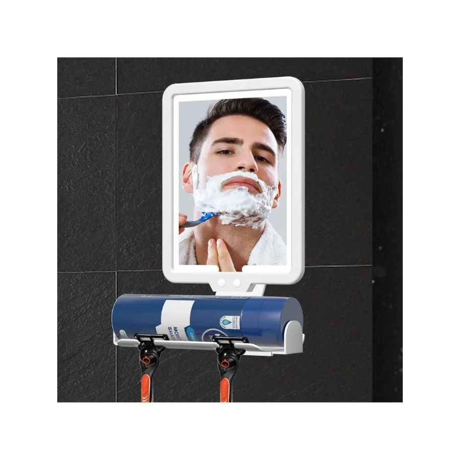 Lighted Shower Mirror Fogless For Shaving, Heated Fog Free Large 9.5*8inch 3 Color Modes Dimming Shower Shaving Mirror With Lig
Lighted Shower Mirror Fogless For Shaving, Heated Fog Free Large 9.5*8inch 3 Color Modes Dimming Shower Shaving Mirror With Lig