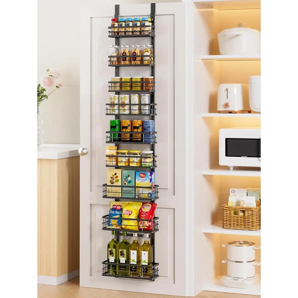 9-Tier Adjustable Door Pantry Organizer, Metal Hanging Rack for Spices and Seasonings, 12 Black Storage Solution for Kitchen and
9-Tier Adjustable Door Pantry Organizer, Metal Hanging Rack for Spices and Seasonings, 12 Black Storage Solution for Kitchen and