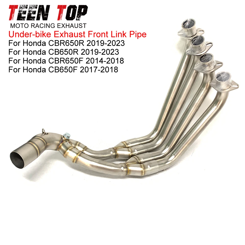 51MM Stainless Steel Front Link Pipe Muffler For Honda CBR650R CB650R CBR650F Exhaust Elbow Moto Escape Tube CBR650 2019-2023
51MM Stainless Steel Front Link Pipe Muffler For Honda CBR650R CB650R CBR650F Exhaust Elbow Moto Escape Tube CBR650 2019-2023