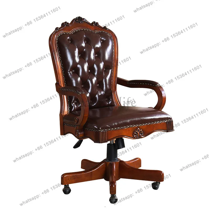 American leather boss chair solid wood home office lifting desk chair
American leather boss chair solid wood home office lifting desk chair
