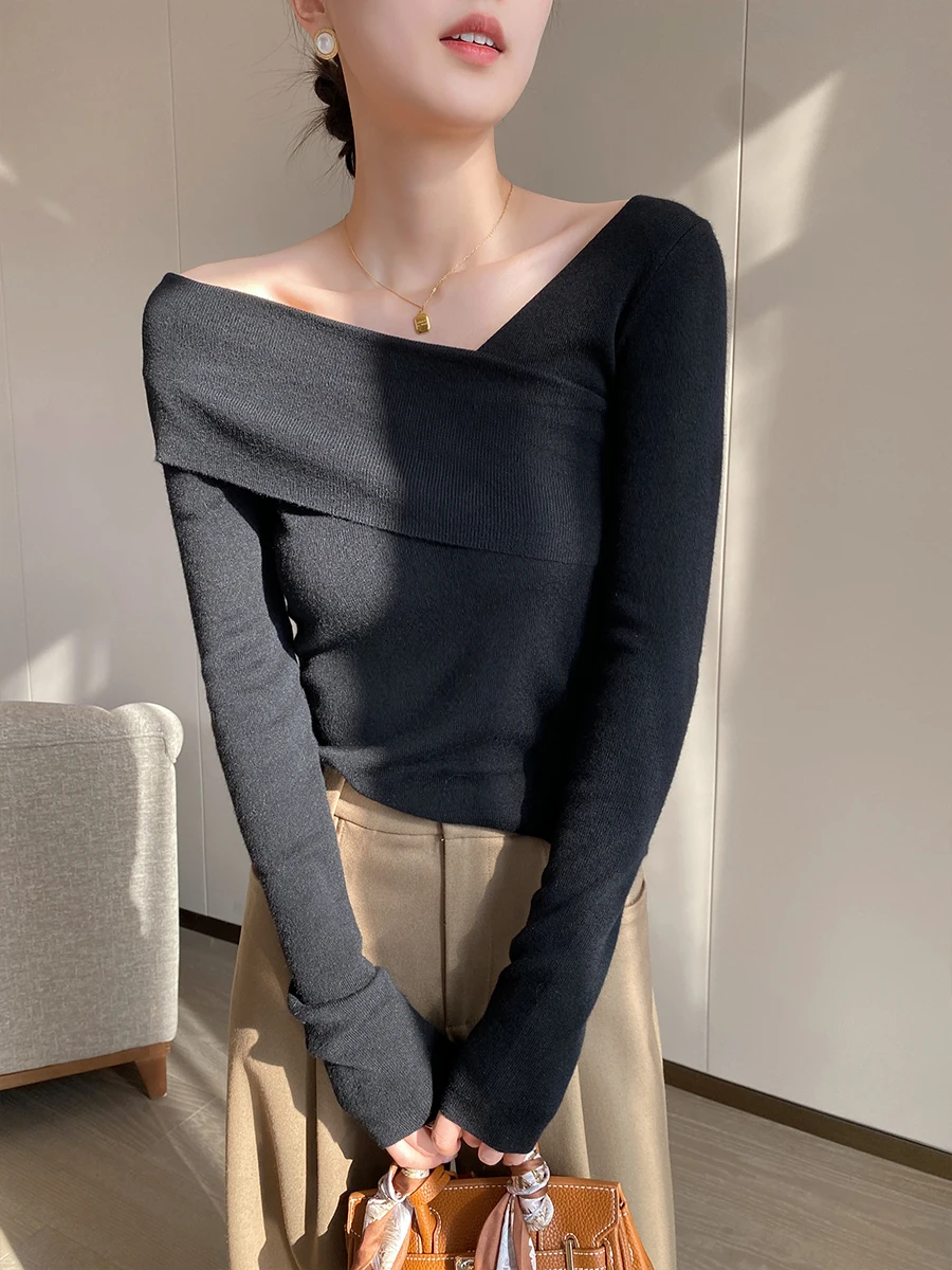 Ele Bla Long Sve вязаный свитер женский модный повседневный пуловер с v-образным вырезом осень Новое поступление универсальный ленивый сле
Ele Bla Long Sve вязаный свитер женский модный повседневный пуловер с v-образным вырезом осень Новое поступление универсальный ленивый сле